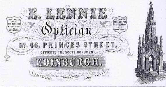 Advert in the Edinburgh & Leith Post Office Directory - 1859