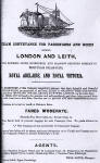 Advert in Edinburg & Leith Post Office Directory  -  1854  -  London, Leith, Edinburgh & Glasgow Shipping Co