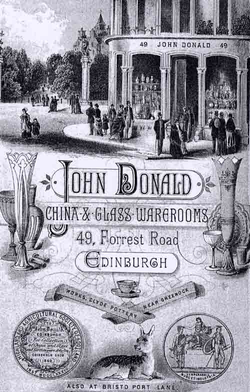 Advert in 1880 Post Office Directory  -  John Donald  -  49 Forrest Road