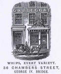 Detail from an advert in the Edinburgh & Leith Post Office Directory  -  1880  -  G&J Leggat, 36 Chambers Street