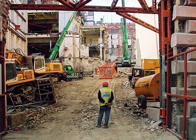 GPO  -  Demolition work, removing the interior floors of the building  -  April 2003