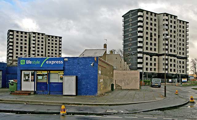Gracemount High Rise  Flats, SE Edinburgh  -  October 24, 2009 - One day before Demolition