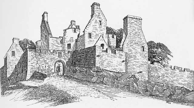 Engraving reproduced in 'Strangers on the Shore'  -  Granton Castle