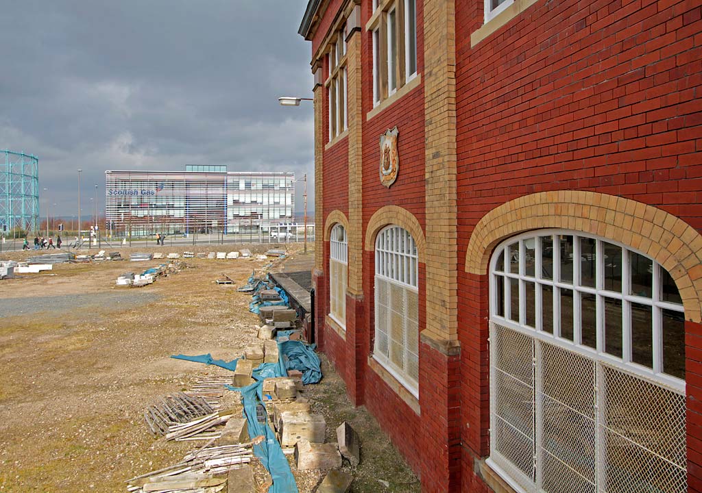 Granton Gas Works Station - View to the north from station steps  -  2011