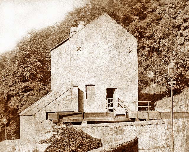 Greenland Mill on the Water of Leith, downstream from Dean Bridge - Photographed probably pre-1881