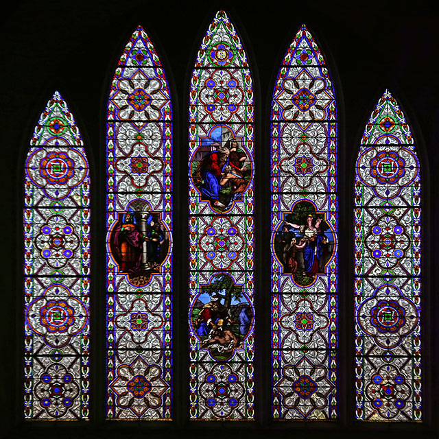 Stained Glass Windows at theWest End of Greyfriar's Church