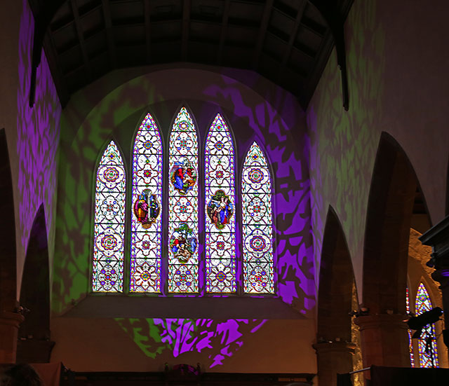 Stained Glass Windows at theWest End of Greyfriar's Church  -  zoom-out