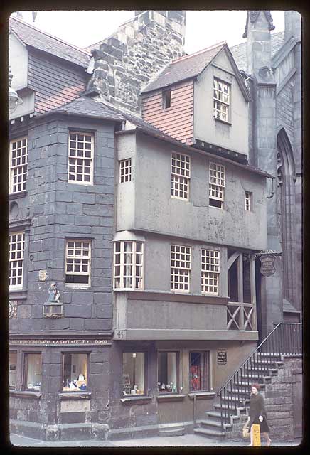 Photograph taken by Charles W Cushman in 1961 - John Knox House in the Royal Mile