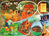 The left hand side of Broughton Mural on the wall at McDonald Road Library, Edinburgh
