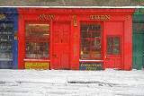 Edinburgh Shops - 7 + 9 West Crosscauseway - 'Now and Then'  -  Snow, December 2009