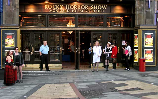 The audience gathers before the performance of the Rocky Horror Show at Playhouse Theatre  -  October 27, 2006