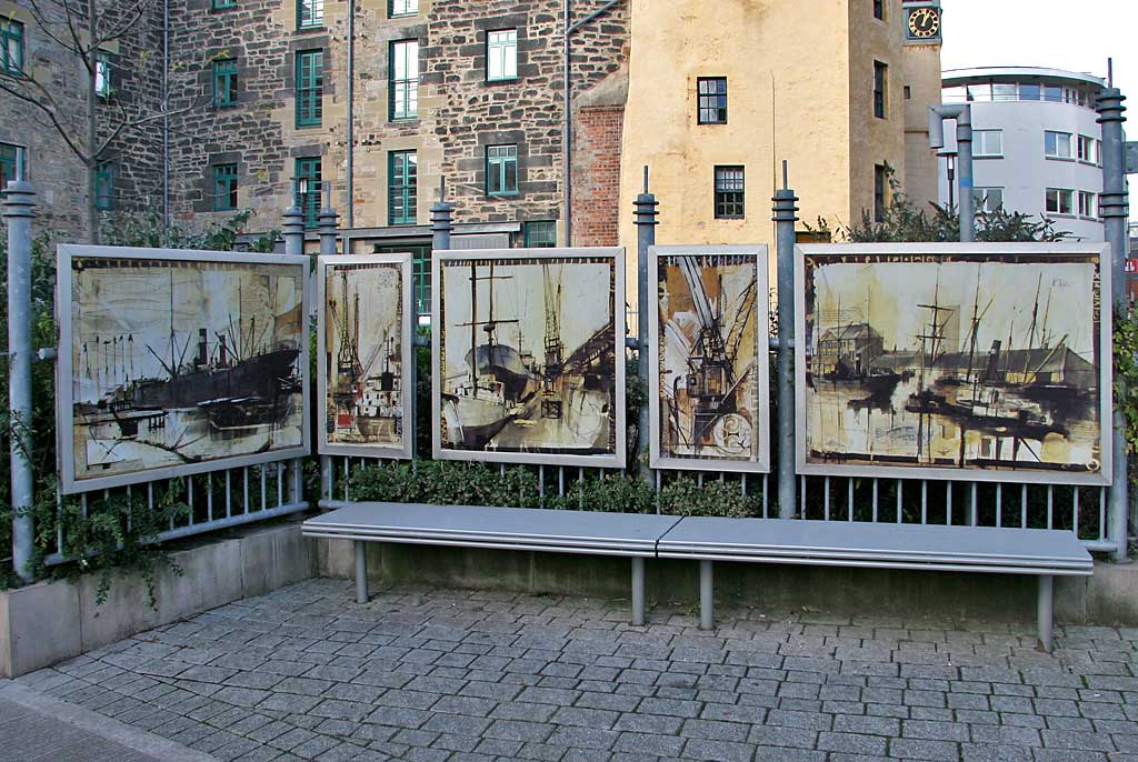 Quayside Mills, Quayside Street, Leith  -  Beside the Water of Leith  -  November 2005