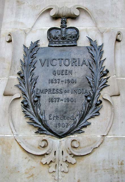 Detail on the Statue to Queen Victoria at the Foot of Leith Walk
