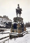 Royal Scots Greys' memorial statue  -  West Princes Street Gardens  -  January 1987