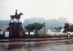 Royal Scots Greys' memorial statue  -  West Princes Street Gardens  - July 1987