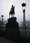 Royal Scots Greys' memorial statue  -  West Princes Street Gardens  -  August 1978