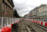 Tram works in front of the Royal Scottish Academy, Princes Street  -  October 2011