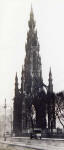 The Scott Monument and an old car  -  possibly the 1920s