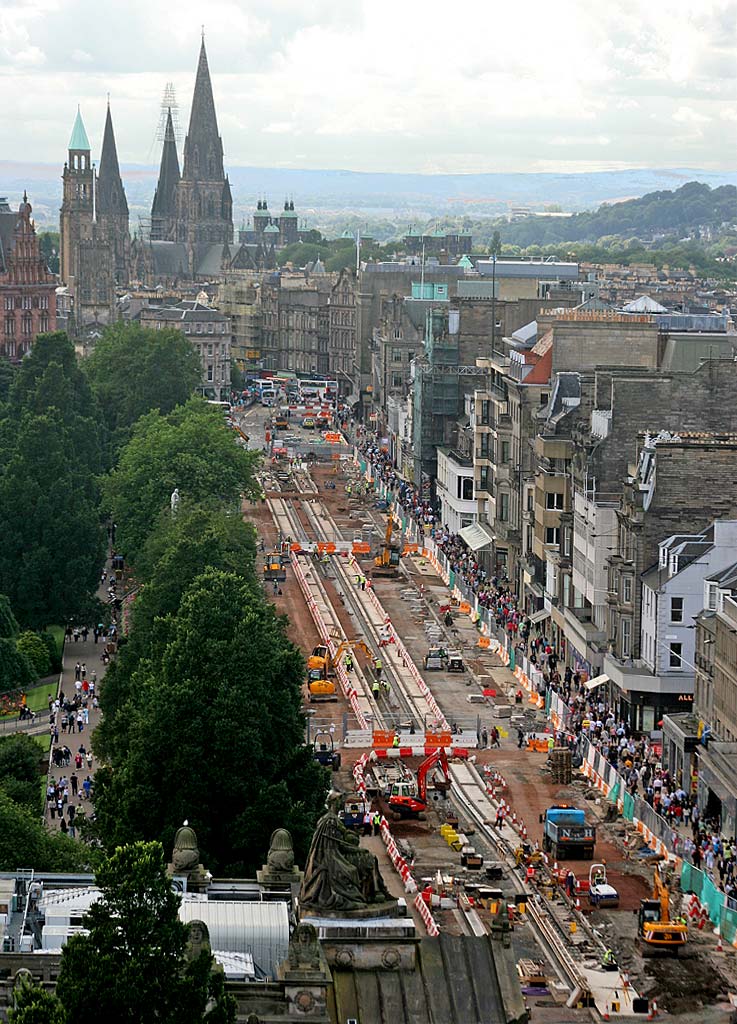 View from the Scott Monument, looking west -  August 2009