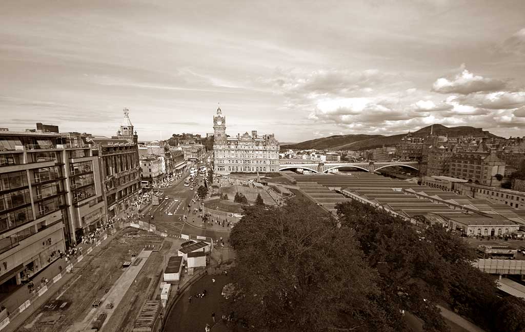 View from the Scott Monument, looking east  -  August 2009