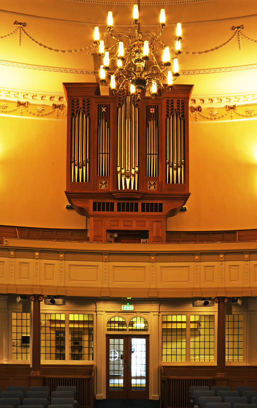 Organ Pipes and Church Entrance,  St Andrew's and St George's West Church, George Street, Edinburgh