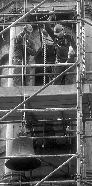 St Andrew's & St George's Church  -  September 2003  -  Removing the Bells - 4