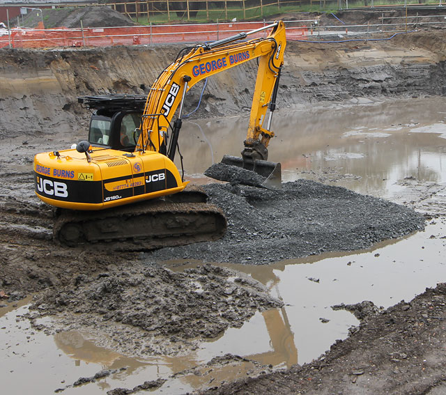 St Coluba's Hospice  -  JCB at work