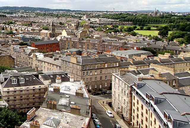 View from the top of the tower at St Stephen's Church, Stockbridge, looking NW - 2010