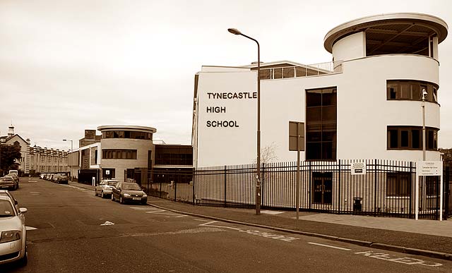 Tynecastle High School  -  The old school and the new school -  June 2010