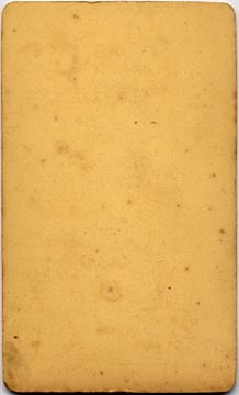 Bashford  -  back of carte de visite of a lady  -  card blank on the back