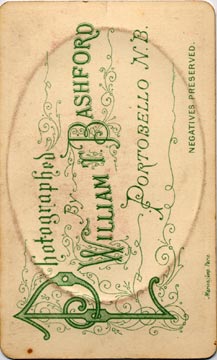 Bashford carte de visite  -  green back