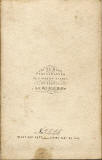 The back of a carte de visite from the studio of James de Maus, Edinburgh and Moffat