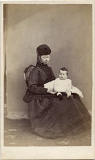 Carte de visite by Adam Diston  -  up to 1871  -  Lady and Baby