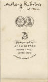 The back of a carte de visite by Adam Diston  -  1871-1876  -  Portrait of de Gray