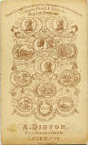 The back of a carte de visite by Adam Diston  -  1884-1889  -  A Lady