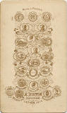 The back of a carte de visite by Adam Diston  -  1884 or later  -  A Lady