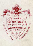 Carte de Visite printed by the Edinburgh Society for the Employment of Woman  -   Lady and Child  -  back zoom-in