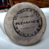 Stopper from a stoneware bottle produced by Dunbar & Co, Pleasance, Edinburgh
