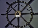 Ship's Wheel built by Brown Bros., possibly in the 1950s  -  zoom-out