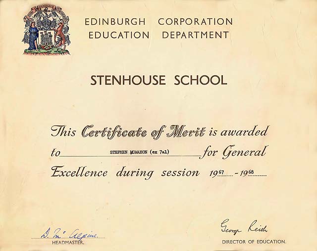 Brooke Bond Certificate of Merit for Junior Art, 1968