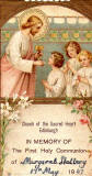 First Holy Communion, Holy Picture  -  Churech of the Sacred Heart, 1947
