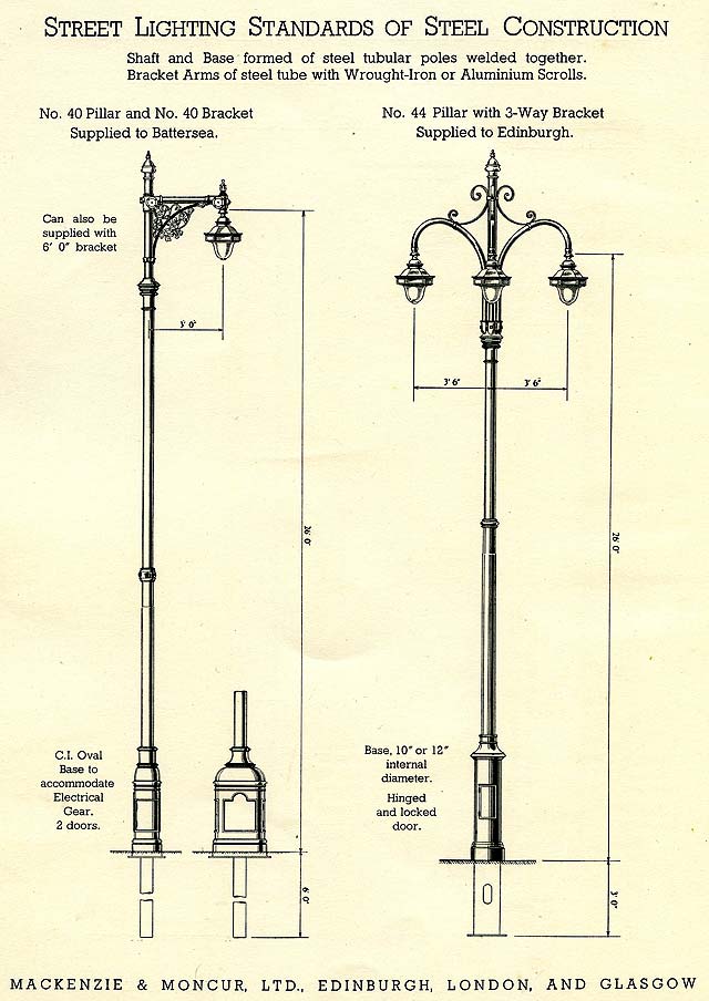 MacKenzie & Moncur Catalogue - Street Lighting Standards, Brackets, etc. - 1937, Page 8