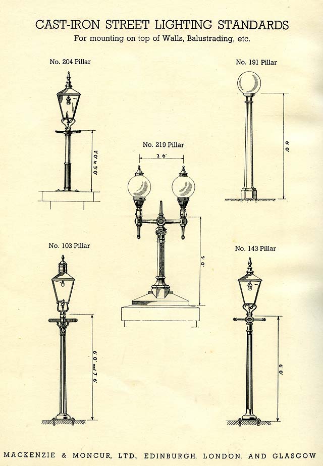 MacKenzie & Moncur Catalogue - Street Lighting Standards, Brackets, etc. - 1937, Page 14