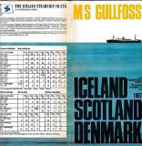 MS Gullfoss  -  Sailing Schedule, 1967