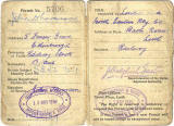 Permit to enter Port of Leith, 1939