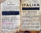 Mario Tozzi's Identity Document  -  Used at Prisoner of War Camp, Dalmahoy, Edinburgh  -  Pages 1+4