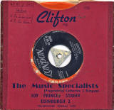 Record Sleeve and Record  -  Clifton Music Specialists, 109 Princes Street