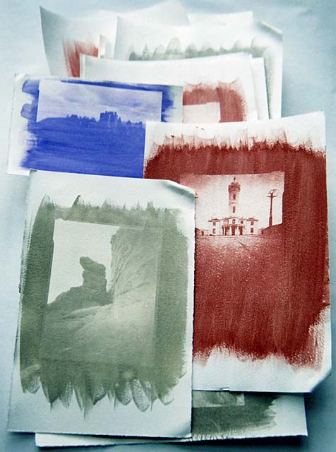 Gum bichromate prints by Norma Thallon, made at Hospitalfield House 2003