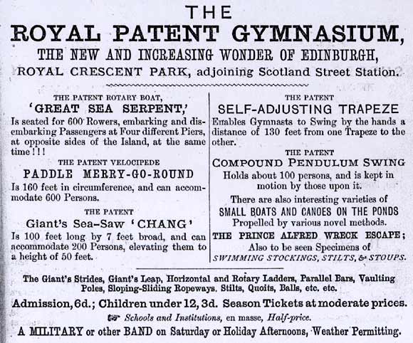 Advertisement for the Royal Patent Gymnasium, 1867