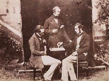 Photograph from an Edinburgh Calotype Club album  -  GR Maitland, James Francis Montgomery and Hugh Lyon Tennent
